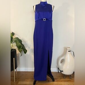 Liz Claiborne Blue Sleeveless Halter Dress